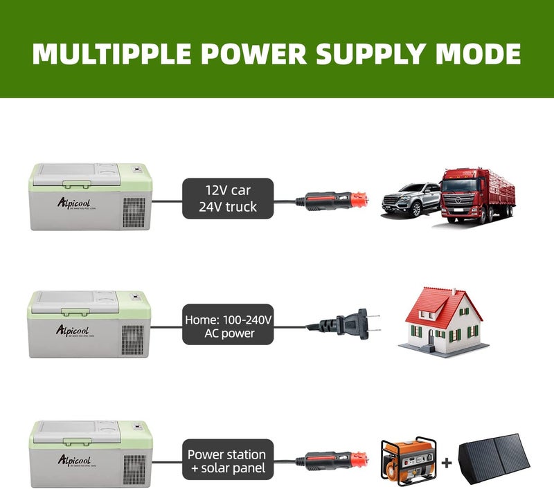 Alpicool Y16T Portable Fridge 12 Volt Car Refrigerator 16 Quart Freezer for Fishing, Camping, RV, Truck, Boat-12/24V DC - Image 5